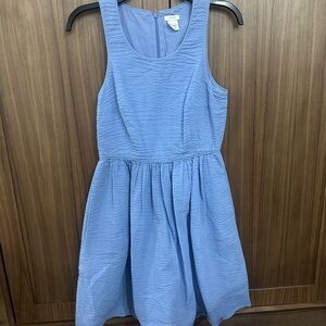 J Crew Blue Sleeveless Cotton Dress